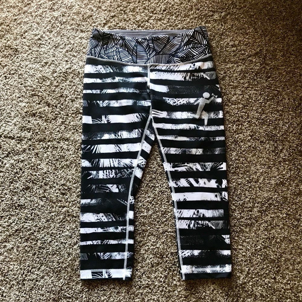 lululemon athletica Black and White Patterned Leggings